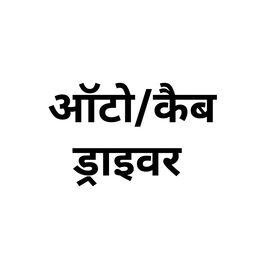 ऑटो/कैब ड्राइवर